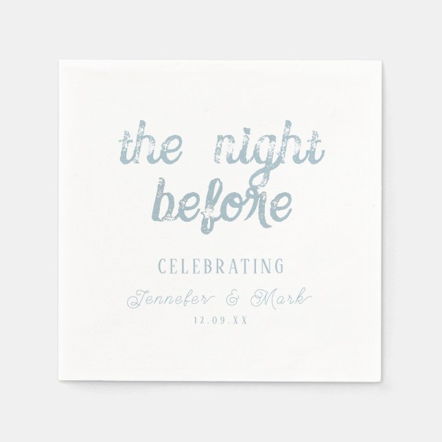 Serviette En Papier La nuit avant la répétition Mariage mariage de ser (Devant)