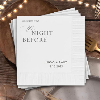 Serviette En Papier La Nuit Avant Le Dîner De La Répétition