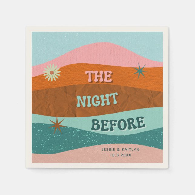 Serviette En Papier La Nuit Avant Le Dîner De Répétition Personnalisé (Devant)