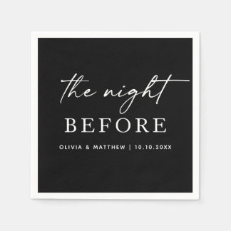 Serviette En Papier La Nuit Avant le Mariage | Dîner de Répétition Noi