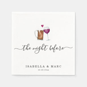 Serviette En Papier La Nuit Avant Le Vin Et La Bière Serviettes À Thèm