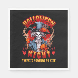 Serviette En Papier La Nuit D'Halloween Il N'Y A Nulle Part Où Se Cach