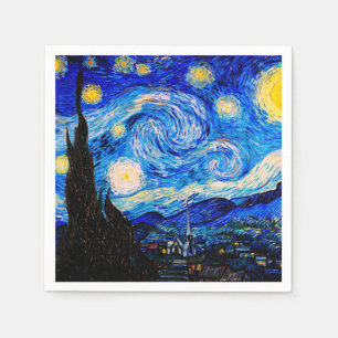 Serviette En Papier La nuit étoilée par Vincent Van Gogh