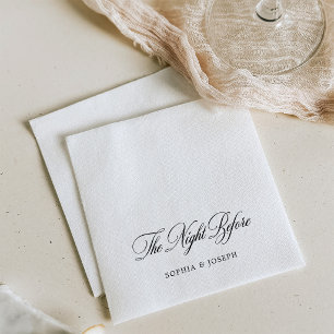 Serviette En Papier La Nuit Précédente   Calligraphie Formel