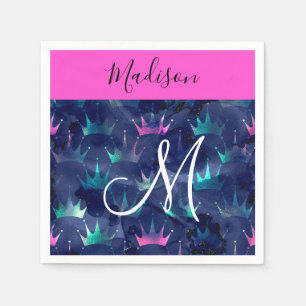 Serviette En Papier La Parties scintillant rose-chaud étincelle le mon