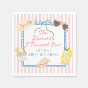 Serviette En Papier La plaque en carton pour le premier anniversaire l