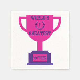 Serviette En Papier La plus grande fête des mères du monde 3 Ply Napki