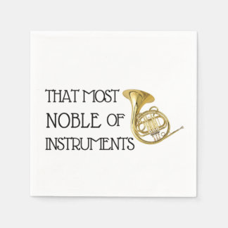 Serviette En Papier La plus noble des instruments - Corne française
