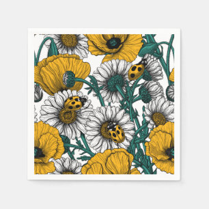 Serviette En Papier La prairie en jaune