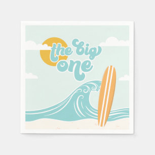 Serviette En Papier La première grande fête de surf de plage