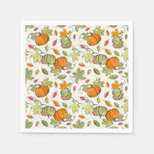 Serviette En Papier La récolte citrouille Thanksgiving