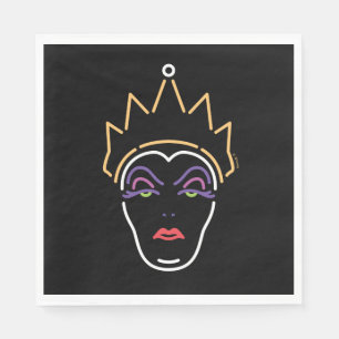 Serviette En Papier La reine du mal   Visage néon