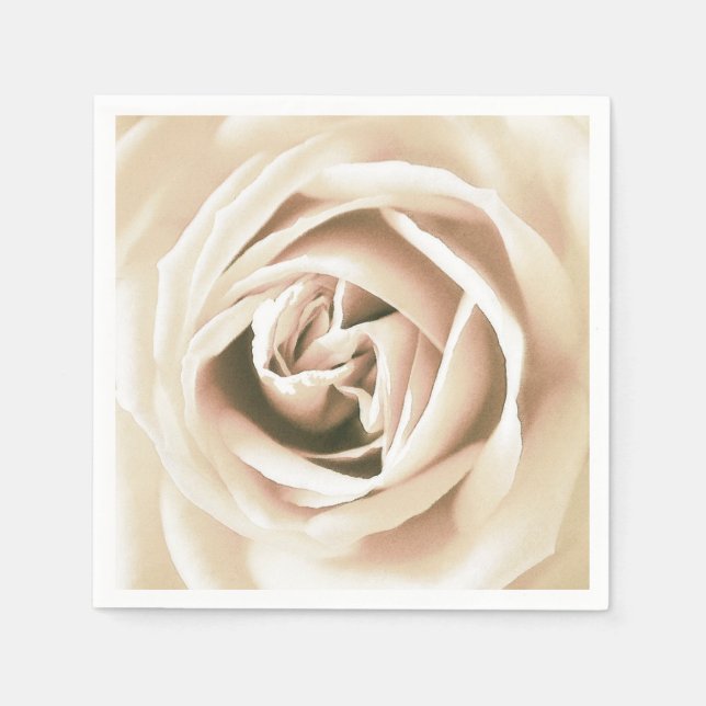 Serviette En Papier La Rose blanche (Devant)