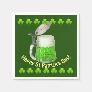 Serviette En Papier La Saint Patrick de la bière verte
