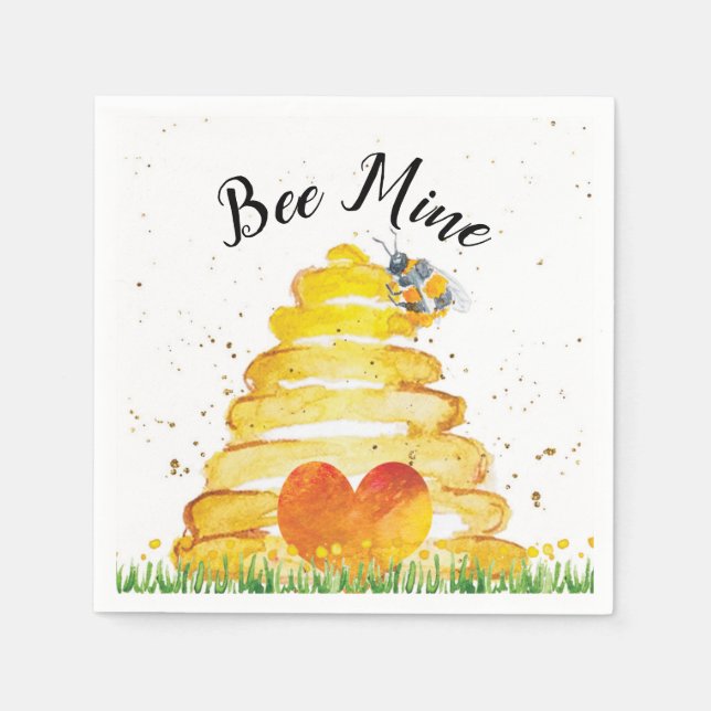 Serviette En Papier La Saint Valentin de la Mine d'Abee (Devant)