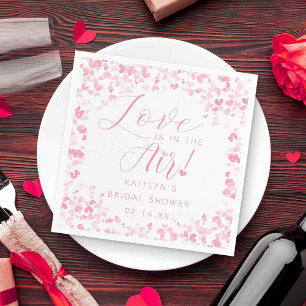 Serviette En Papier La Saint-Valentin Love Is In The Air Bridal Shower
