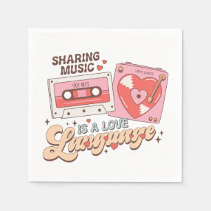 Serviette En Papier La Saint-Valentin : partager de la musique est une