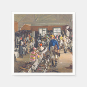 Serviette En Papier La salle d'habillage des Jockeys à l'hippodrome d'