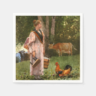 Serviette En Papier La Sirène De Lait (Scène Agricole)
