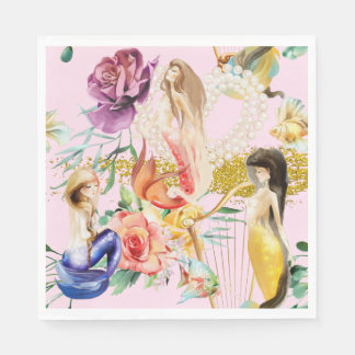 Serviette En Papier La sirène rêveuse