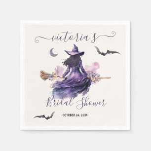 Serviette En Papier La sorcière reçoit une Fête des mariées d'Hallowee