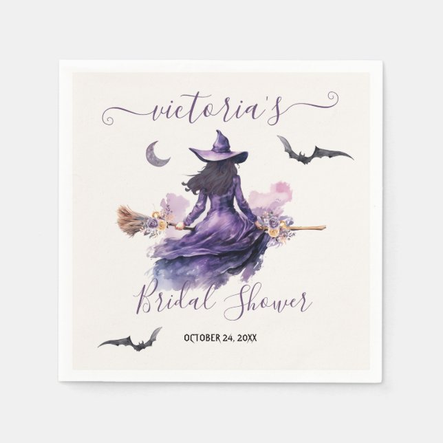 Serviette En Papier La sorcière reçoit une Fête des mariées d'Hallowee (Devant)