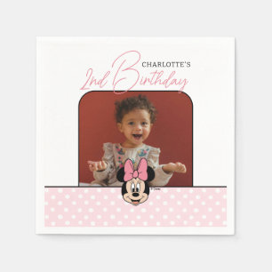 Serviette En Papier La souris Minnie de Disney   Anniversaire de la fi