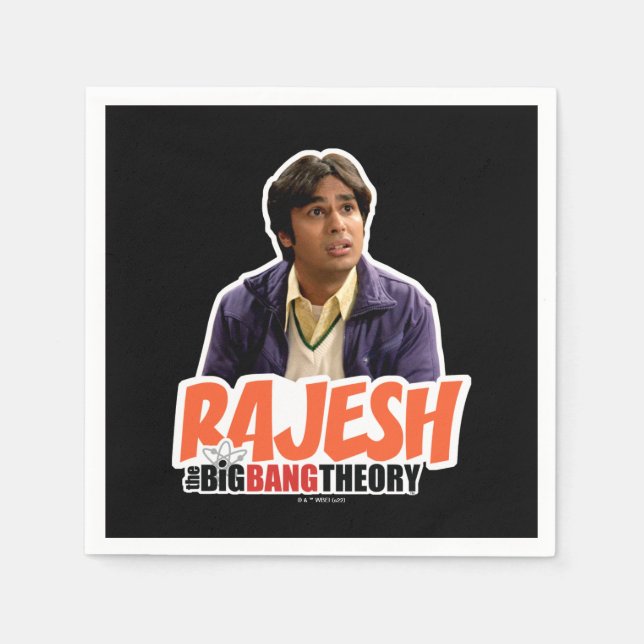 Serviette En Papier La théorie du Big Bang | Rajesh (Devant)