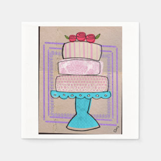 Serviette En Papier La Tour Pastel Motif