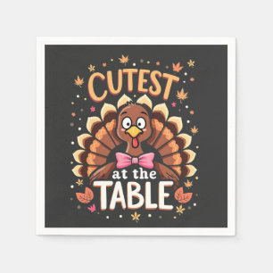 Serviette En Papier La Turquie à la table drôle Thanksgiving