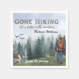 Serviette En Papier La vie est meilleure en randonnée Montagnes Randon