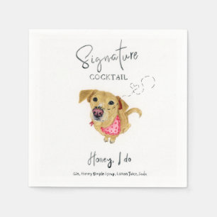 Serviette En Papier Lab Watercolor Cocktail Napkin