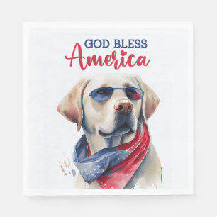 Serviette En Papier Laboratoire patriotique de chiens