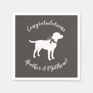 Serviette En Papier Labrador Baby shower de chien Laboratoire gris Neu