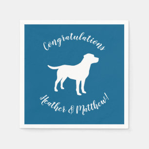 Serviette En Papier Labrador Chien Baby shower Blue Boy Lab