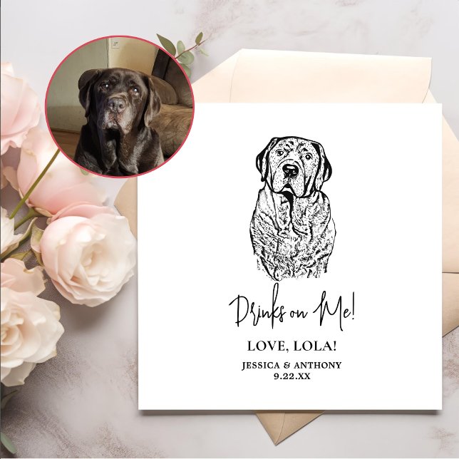 Serviette En Papier Labrador Chien Boissons personnalisées sur moi (Créateur téléchargé)