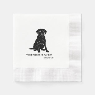 Serviette En Papier Labrador Cocktail Napkin