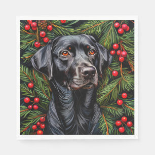 Serviette En Papier labrador de Noël chien