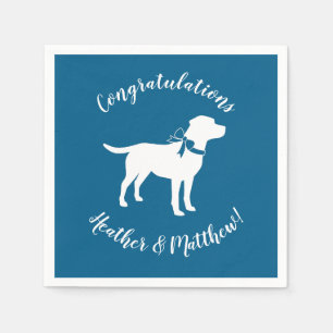 Serviette En Papier Labrador Dog Baby shower Blue Boy Lab