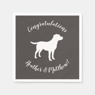 Serviette En Papier Labrador Dog Baby shower Lab Grey Genre neutre