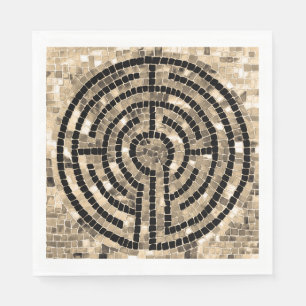 Serviette En Papier LABYRINTH V Papier déjeuner standard Napkin - Blan