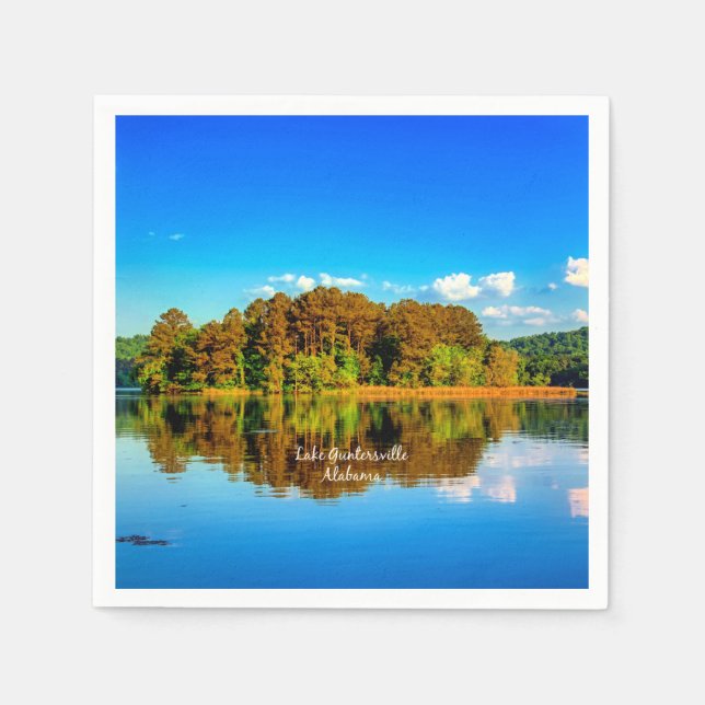 Serviette En Papier Lac Guntersville, Alabama (Devant)