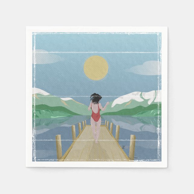 Serviette En Papier Lac Rotoiti Nouvelle-Zélande (Devant)