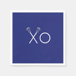 Serviette En Papier Lacrosse Team Blue