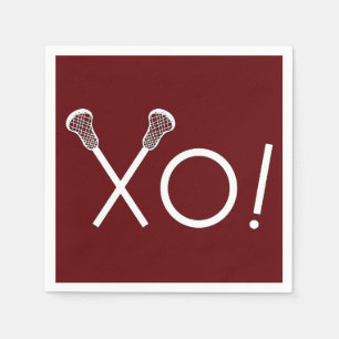 Serviette En Papier Lacrosse Team Maroon