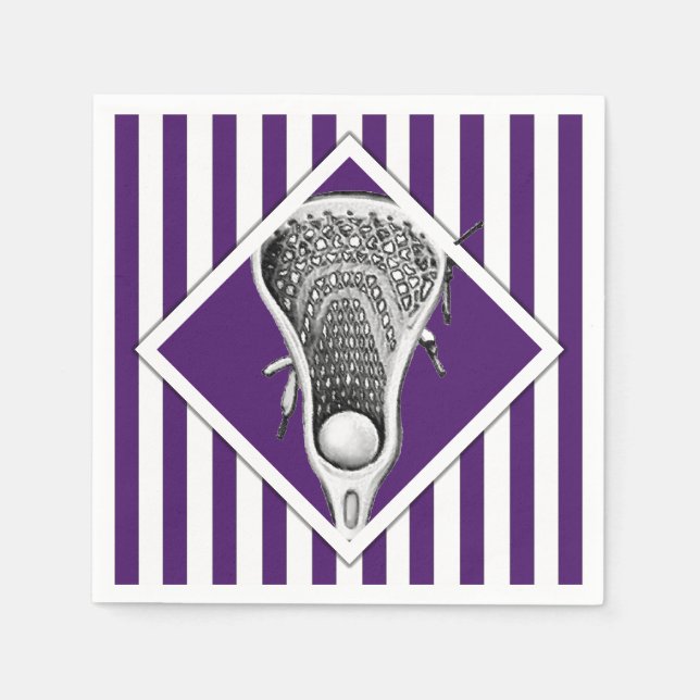 Serviette En Papier Lacrosse Team Purple (Devant)