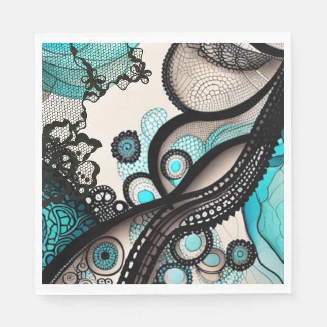 Serviette En Papier Lacy Lady (Devant)