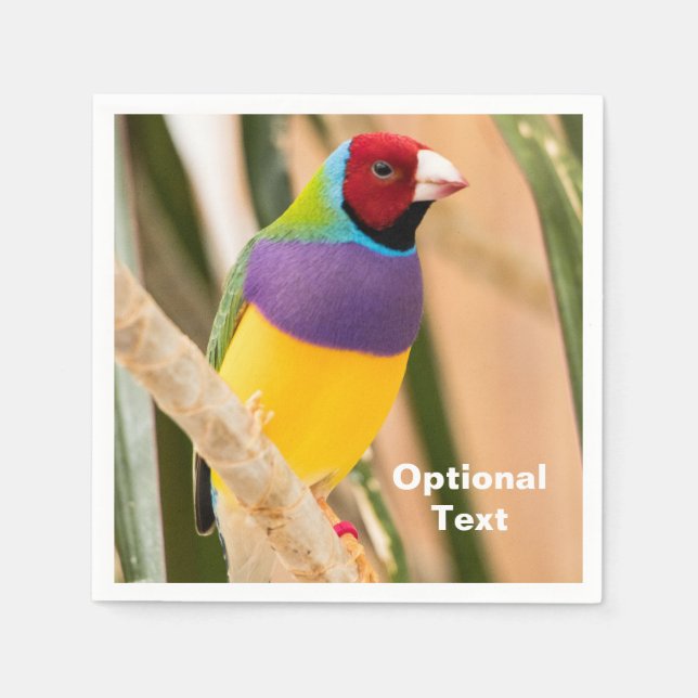 Serviette En Papier Lady Gouldian Finch (Devant)