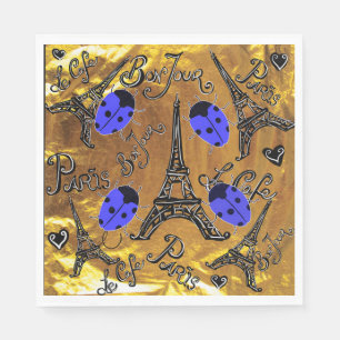 SERVIETTE EN PAPIER LADYBUGS DE PARIS
