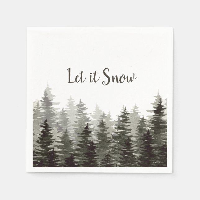 Serviette En Papier Laisse-Le Pin À Neige (Devant)